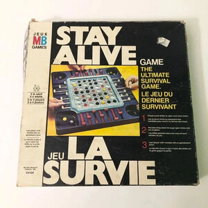 Vintage 70s MB Milton Bradley Stay Alive Board  Game Missing Instuctions